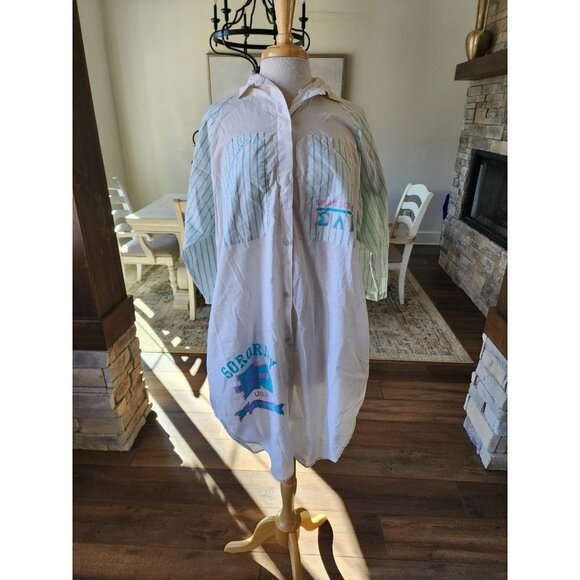 Vintage 80s Esleep‎ Sorority Sleep Shirt Sigma Lambda Rho - Picture 1 of 11